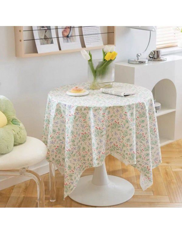Wholesale ins hanfeng simple table cloth round table plaid table cloth small fresh desk plush background cloth factory