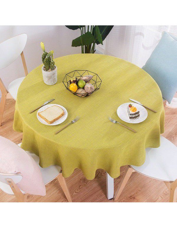 Simple restaurant, small, fresh and creative table, simple Chinese round tablecloth, round cloth, simple and convenient household plain color