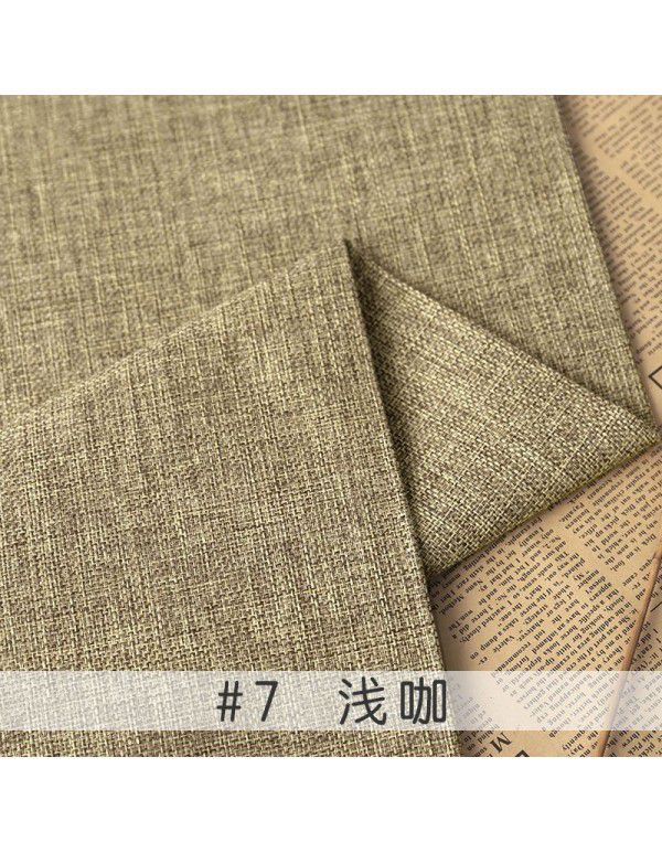 Cotton and linen tablecloth plain color thickened linen sofa fabric color coarse linen fabric old coarse canvas DIY manufacturer