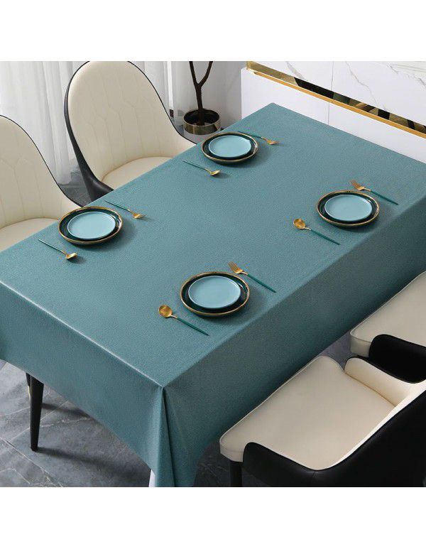 Waterproof tablecloth Wholesale color wash free pvc TV cabinet Dining table cloth Desk students 2022 new quick sale
