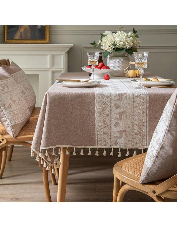 Table cloth, cotton and linen, small, fresh and simple, rectangular tea table, table cloth, parcel post, cross-border e-commerce factory