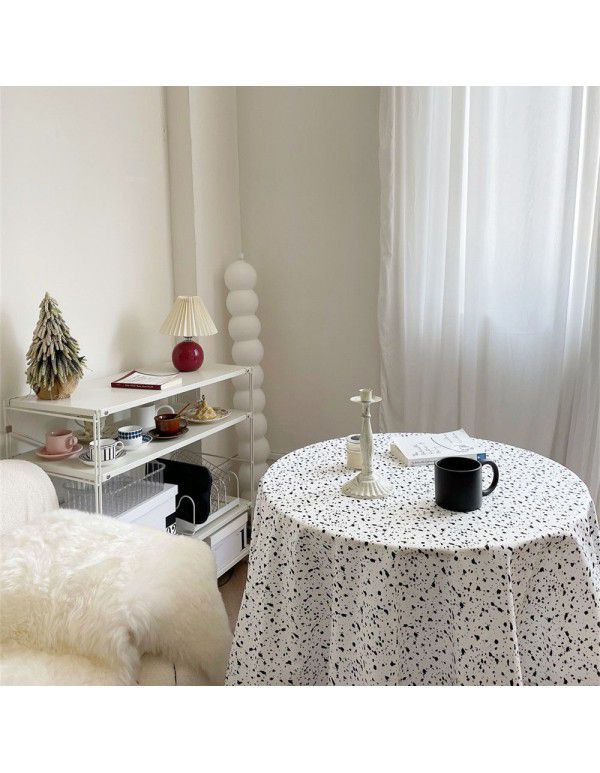 Modern simple ins style speckled ink tablecloth rectangular tablecloth round tablecloth tablecloth cover cloth table mat cloth