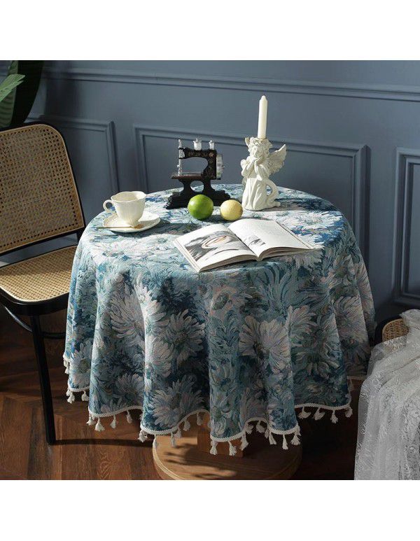 Cloth father tablecloth tablecloth ins cotton linen tablecloth tassel rectangular tablecloth table mat tea table cover cloth wholesale