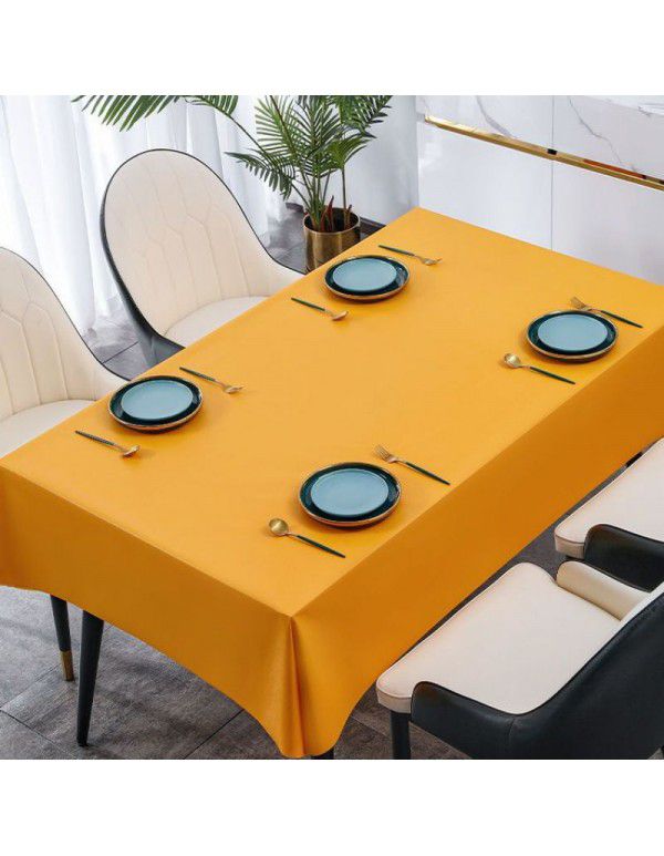 Waterproof tablecloth Wholesale color wash free pvc TV cabinet Dining table cloth Desk students 2022 new quick sale