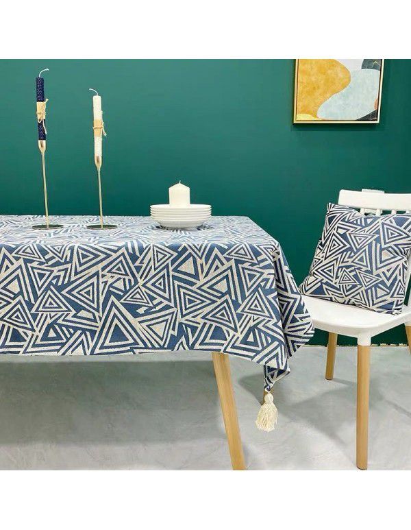 Waterproof rectangular tea table tablecloth Oil proof and hot proof tablecloth Oval table tablecloth Japanese tablecloth