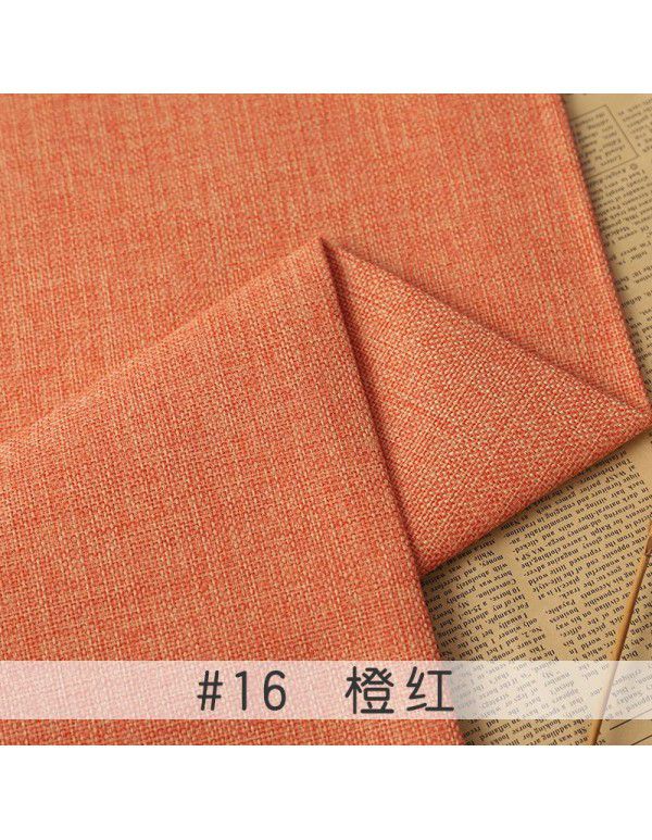 Cotton and linen tablecloth plain color thickened linen sofa fabric color coarse linen fabric old coarse canvas DIY manufacturer