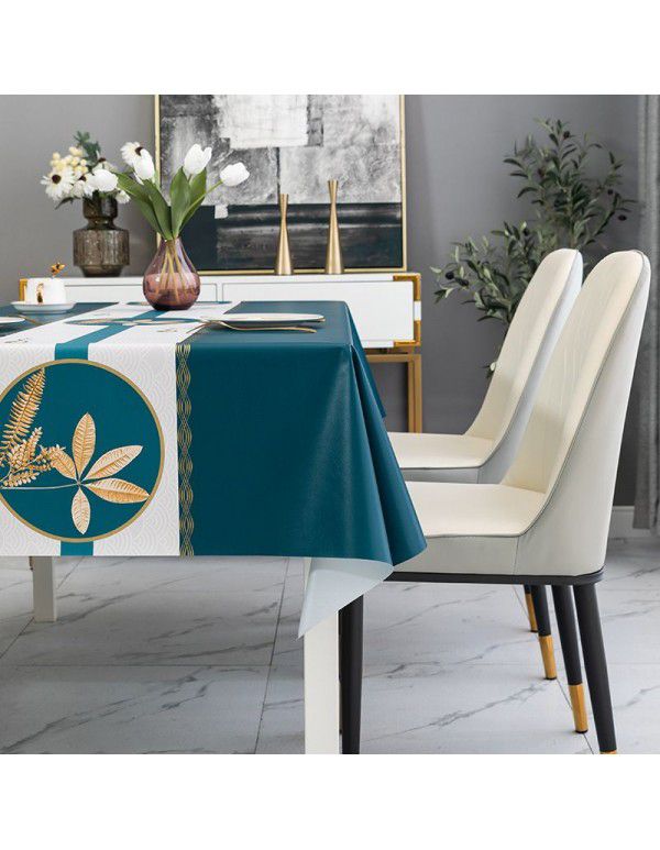 Home Nordic tablecloth waterproof, oil proof, scald proof, wash free table mat, tea table cloth ins style pvc tablecloth spot wholesale