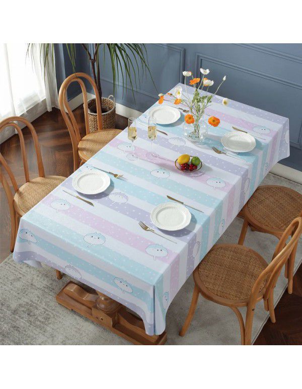 Table cloth waterproof, scald proof, oil proof, wash free PVC table mat, desk ins, student table cloth, modern simple tea table