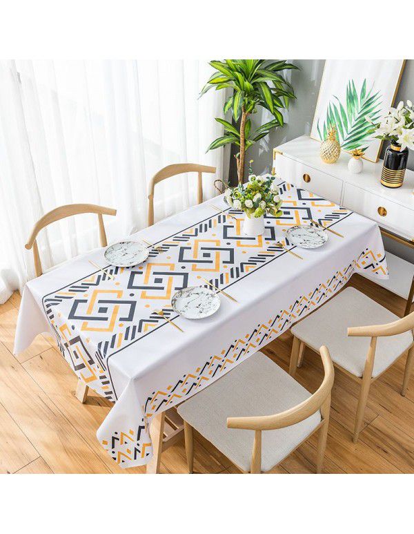Square table cloth, hot proof, washable pvc plastic table cloth, tea table mat, girl's heart ins, rectangular table cloth