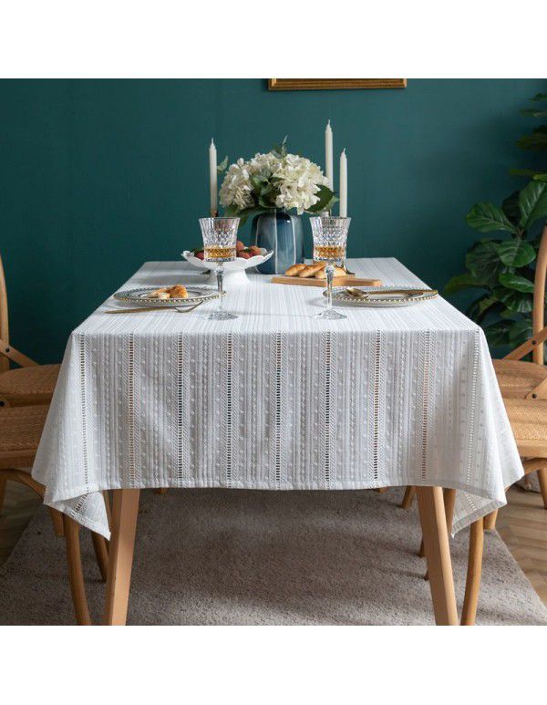 White lace tablecloth small fresh French western table cloth American pastoral tablecloth Japanese cotton linen Korean