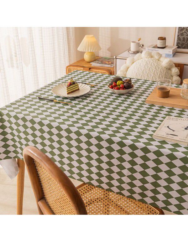 Table cloth waterproof, scald proof, oil proof, wash free pvc tea table mat rectangular light luxury table cloth