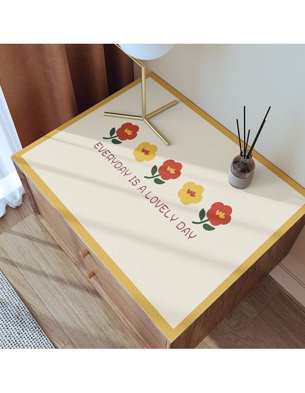 Ins wind bedside table mat waterproof, anti scalding, anti slip table mat universal cloth towel bedroom dust cover mat small and fresh