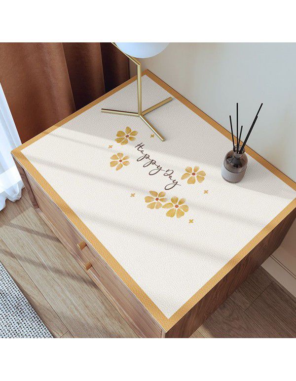 Ins wind bedside table mat waterproof, anti scalding, anti slip table mat universal cloth towel bedroom dust cover mat small and fresh