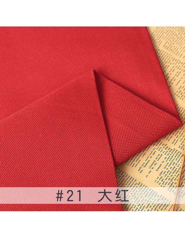 Cotton and linen tablecloth plain color thickened linen sofa fabric color coarse linen fabric old coarse canvas DIY manufacturer
