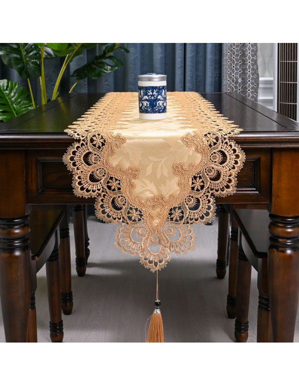 European style table, table, flag, TV cabinet, table cloth, long strip, Nordic style tea table towel, lace table cloth cover, simple cloth