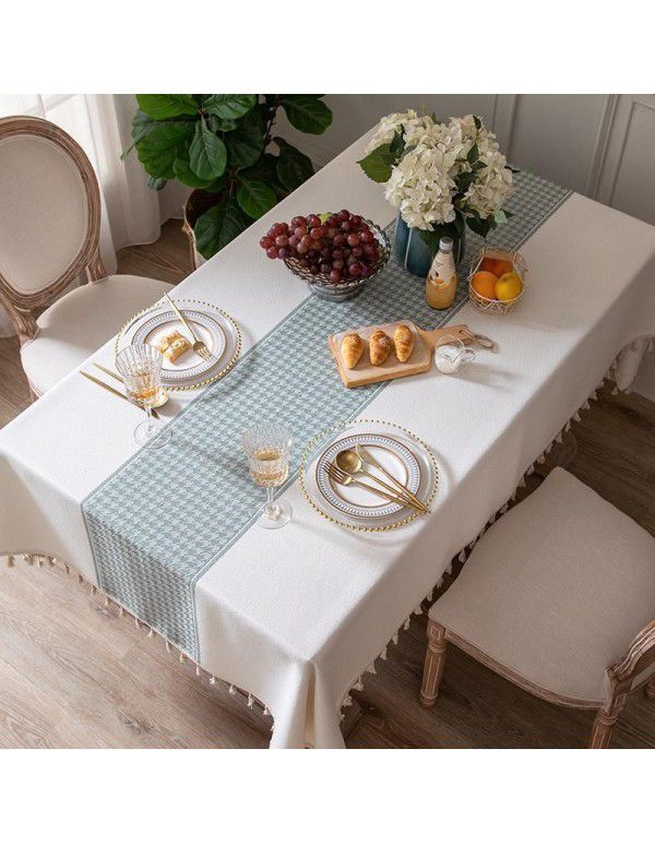 Table cloth, cotton and linen, small, fresh and simple, rectangular tea table, table cloth, parcel post, cross-border e-commerce factory