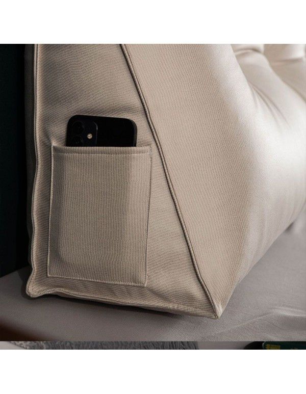 Nordic triangle bedside cushion large backrest tatami soft bag removable washable bed pillow waist protection sofa backrest cushion