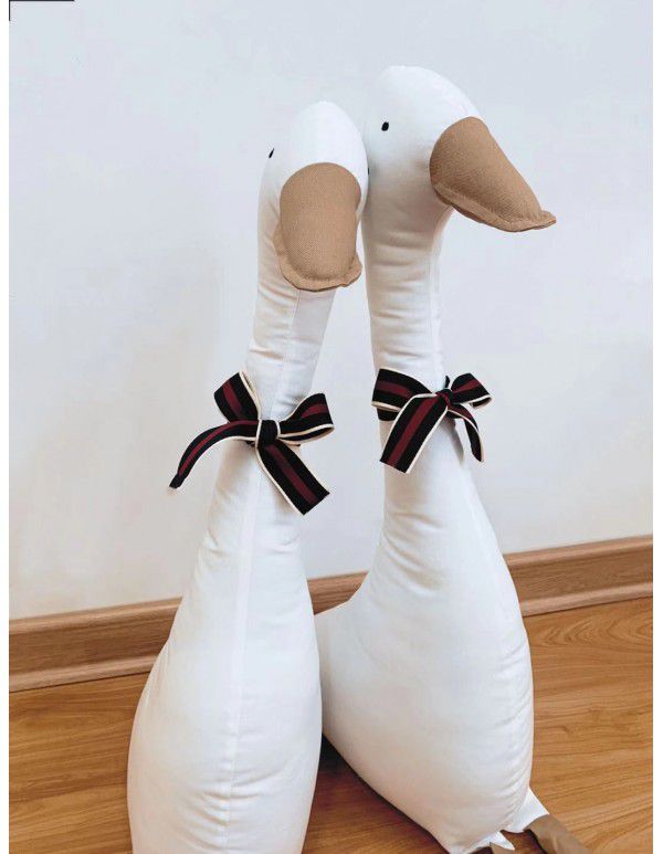 Ins Nordic Cute Goose Baby Sleeps with Dolls Calming Toys Nordic Home Soft Accessories Throwing Pillow