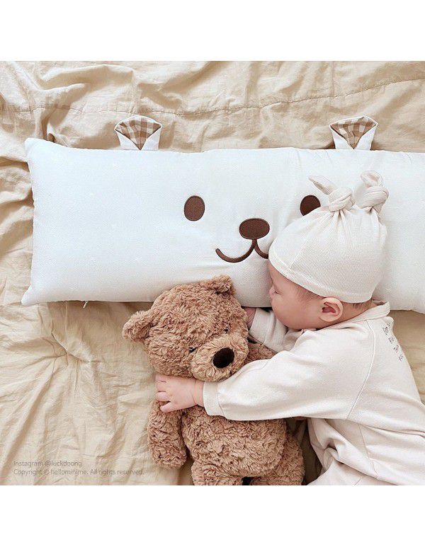Ins cute embroidered bear pillow can be embroidered bear pillow pillow children's room photo props