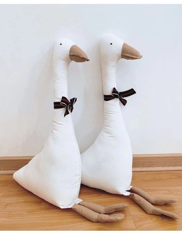 Ins Nordic Cute Goose Baby Sleeps with Dolls Calming Toys Nordic Home Soft Accessories Throwing Pillow