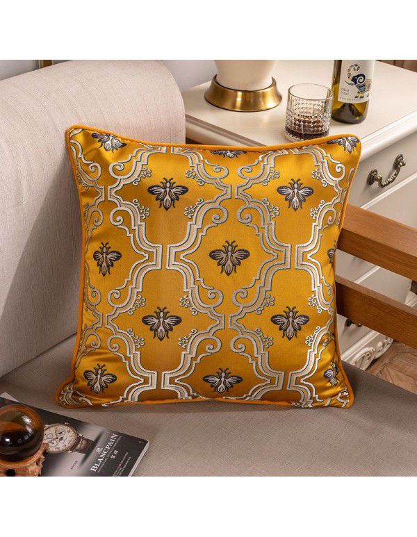 Nordic Geometric Throw Pillow Cover New Chinese Style Sofa Throw Pillow Cushion Living Room Household Model Room Wrap Hotel Soft Decoration