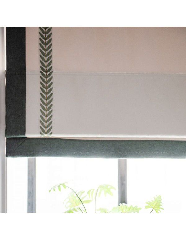 Nordic small leaf Roman curtain lifting curtain study small window pull-down curtain small window curtain