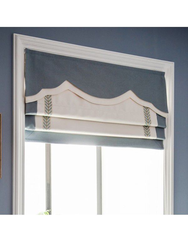 Nordic small leaf Roman curtain lifting curtain study small window pull-down curtain small window curtain