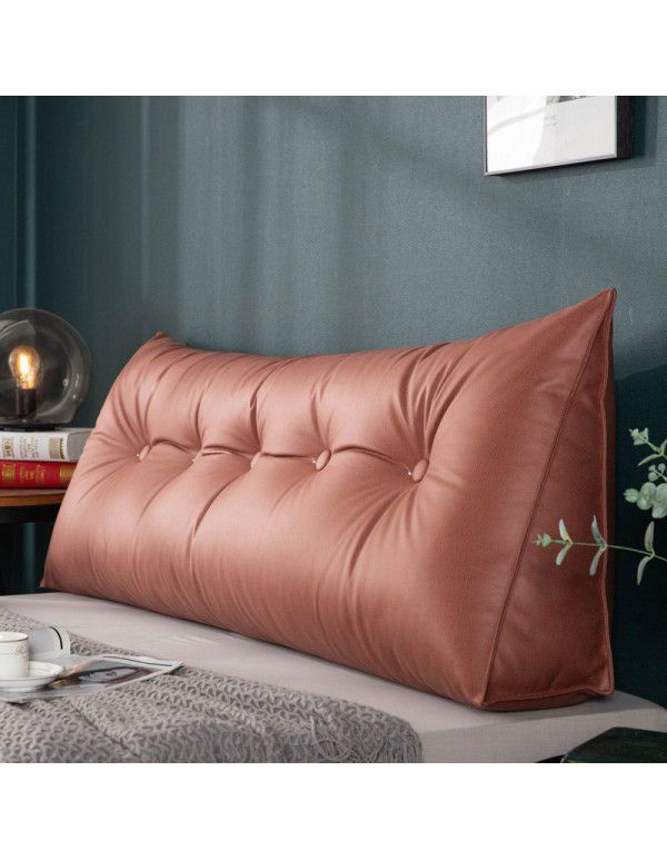 Nordic triangle bedside cushion large backrest tatami soft bag removable washable bed pillow waist protection sofa backrest cushion