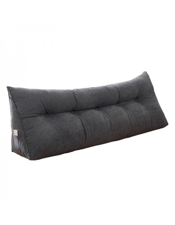 Headrest cushion triangle double sofa large backrest tatami bed upholstered bed pillow removable bed backrest