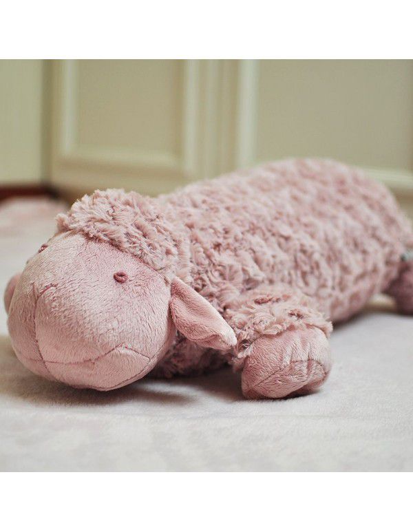 Exported to South Korea Single Little Sheep Doll Pillow Lovely Round Ball Sheep Plush Toy Comfort Puppy Sheep Pillow Doll