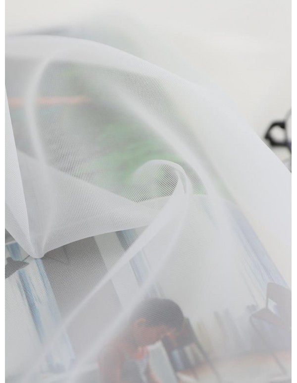 Screen curtain, white sand, gauze, window screen, lace, mesh, curtain, window, balcony, white transparent, transparent, white gauze
