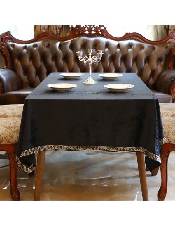 Luxurious Western Table Cloth Trimming Art New Chinese Simple European Rectangular Home Fabric Home Textile Home Decorative Dinner