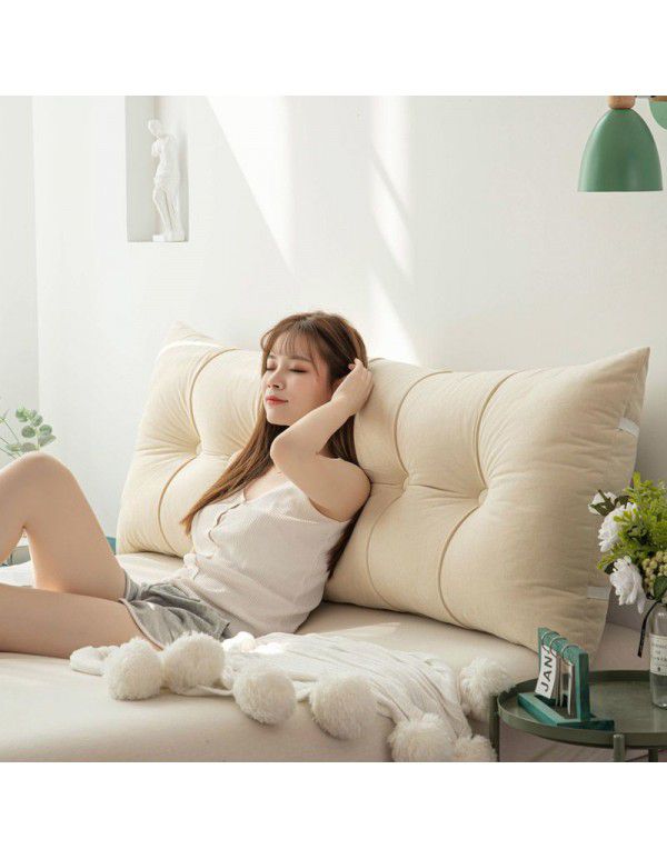 Bed back, bedside cushion, pillow, rectangular large backrest, sofa, waist protector, soft bag, bedroom tatami, removable and washable
