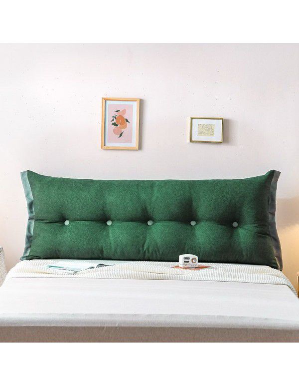 Korean velvet bedside cushion simple lace type bed back removable washable non deformable large pillow double soft bag