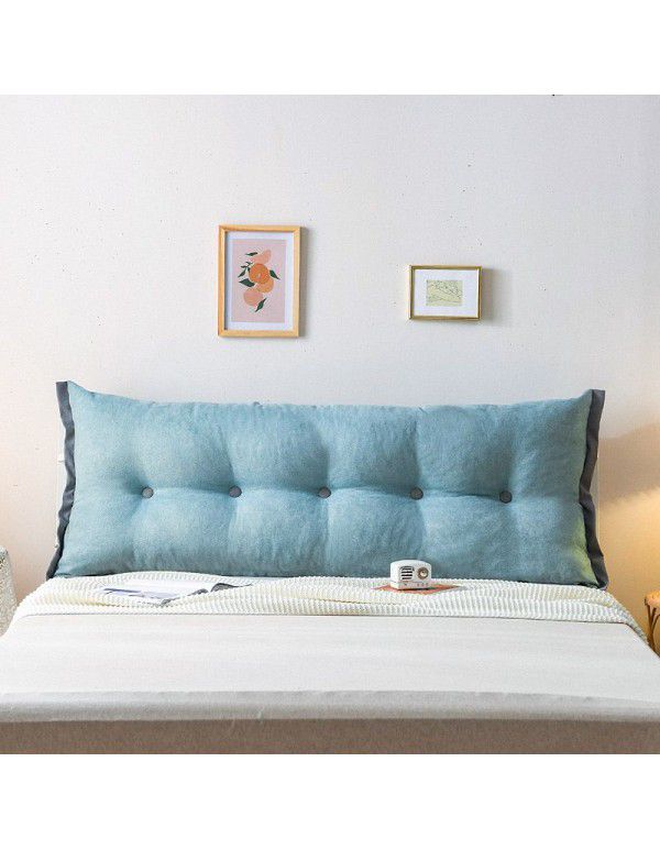Korean velvet bedside cushion simple lace type bed back removable washable non deformable large pillow double soft bag