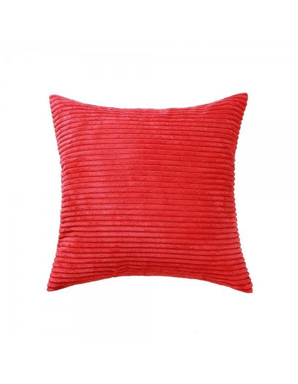 Corduroy pillowcase Amazon home nylon polyester plush strip cushion simple modern cushion cover directly supplied by the manufacturer