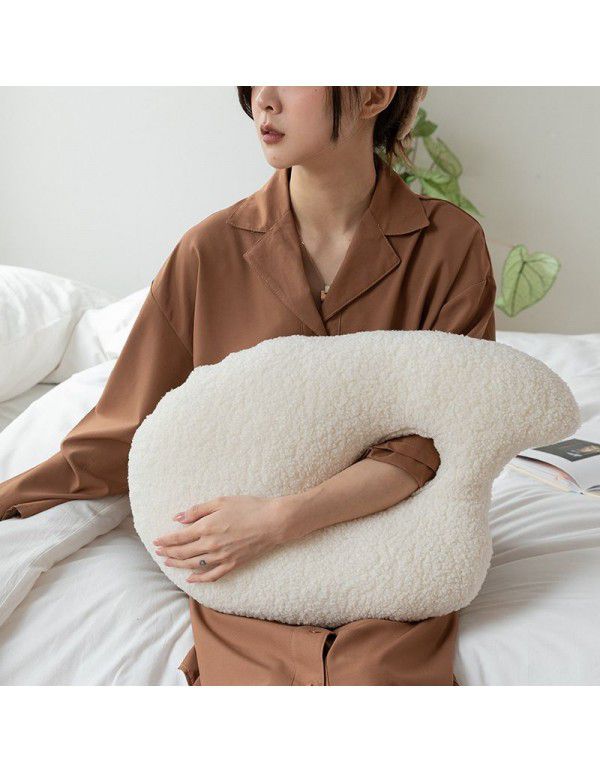Meimo Color Palette Shaped Throw Pillow Granular Woolen Cushion in Autumn and Winter Tatami Float Window Multi color Soft