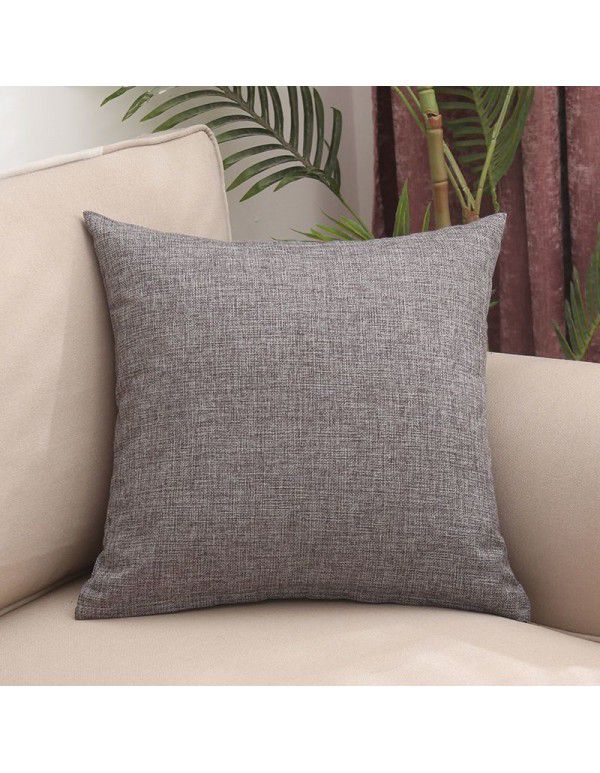Linen style sofa pillow household 55 head back car waist pillow office cushion removable washing factory