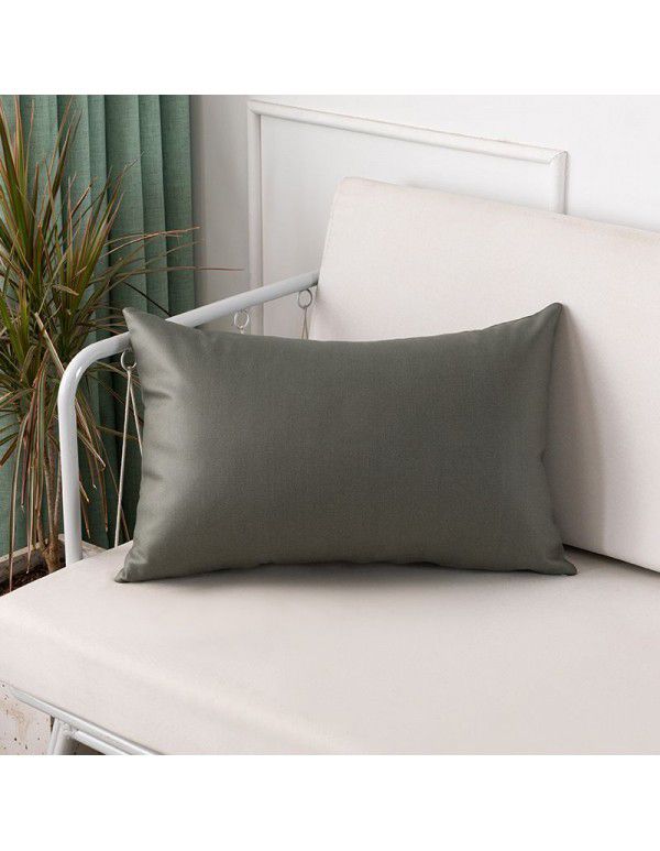Technology cloth pillow Nordic luxury living room sofa pillow cover rectangular imitation leather waist pillow large cushion removable and washable
