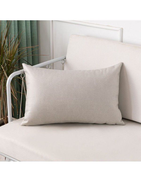 Technology cloth pillow Nordic luxury living room sofa pillow cover rectangular imitation leather waist pillow large cushion removable and washable