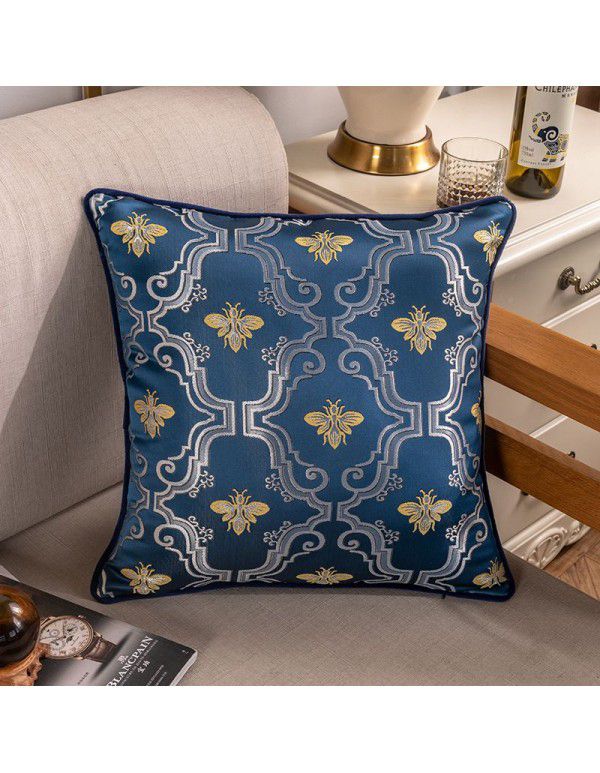 Nordic Geometric Throw Pillow Cover New Chinese Style Sofa Throw Pillow Cushion Living Room Household Model Room Wrap Hotel Soft Decoration