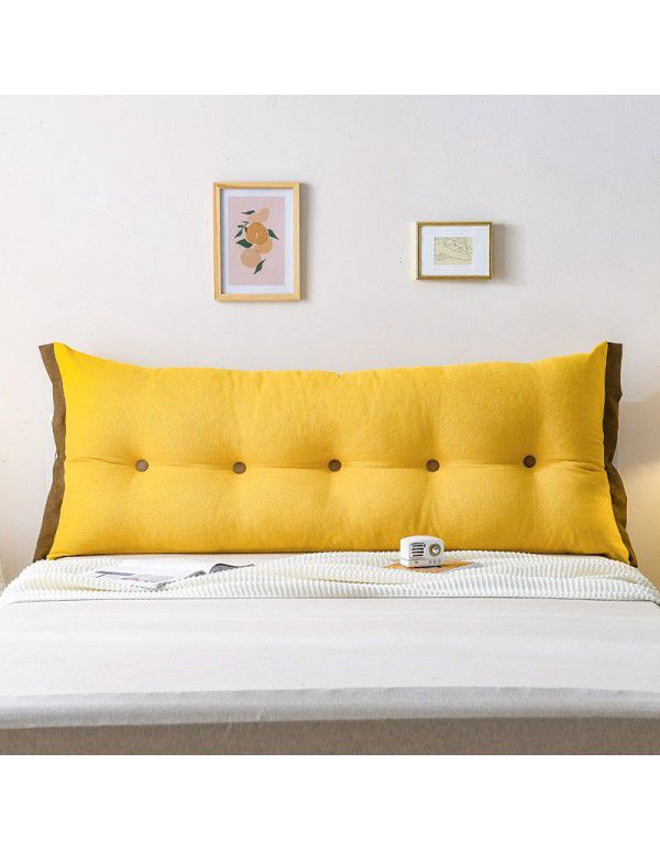 Korean velvet bedside cushion simple lace type bed back removable washable non deformable large pillow double soft bag