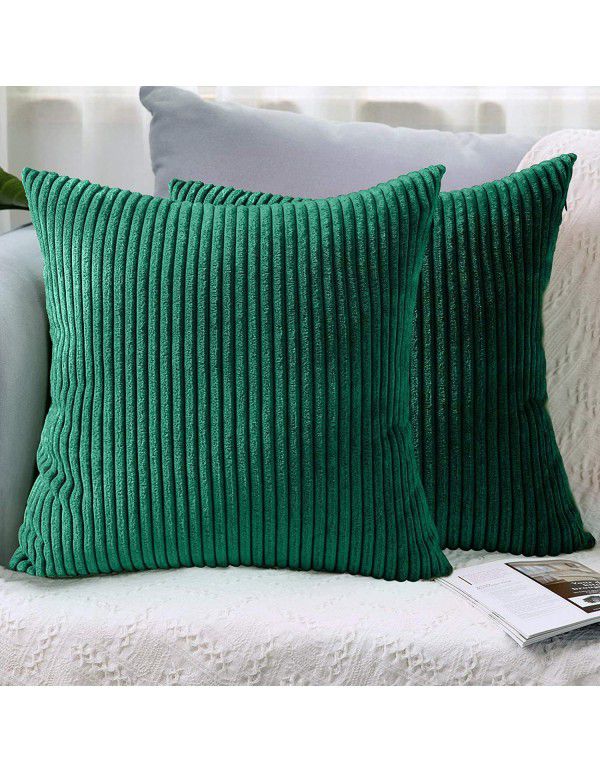 Corduroy pillowcase Amazon home nylon polyester plush strip cushion simple modern cushion cover directly supplied by the manufacturer