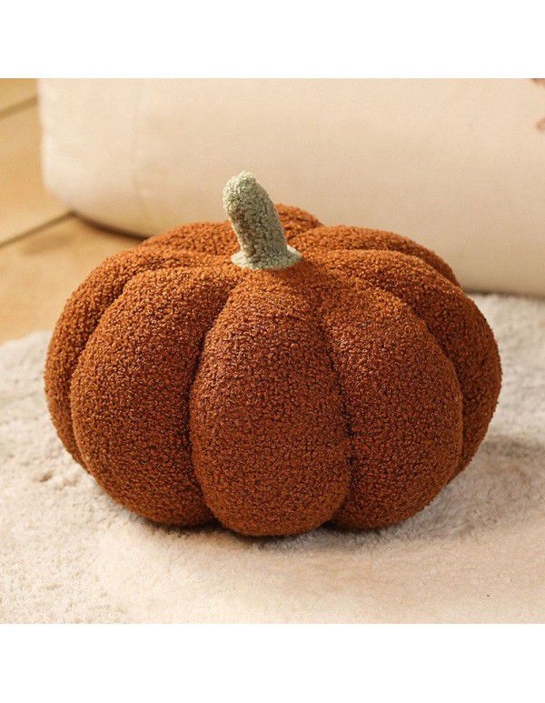 Pumpkin pillow cute female creative shaped sofa cushion Christmas round plush toy yellow cushion large