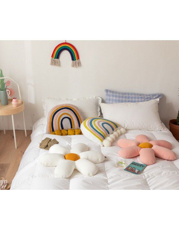 Small Daisy Shaped Throw Pillow Home Soft Decoration Sofa Decoration Cloth I Home Supplies Wholesale One