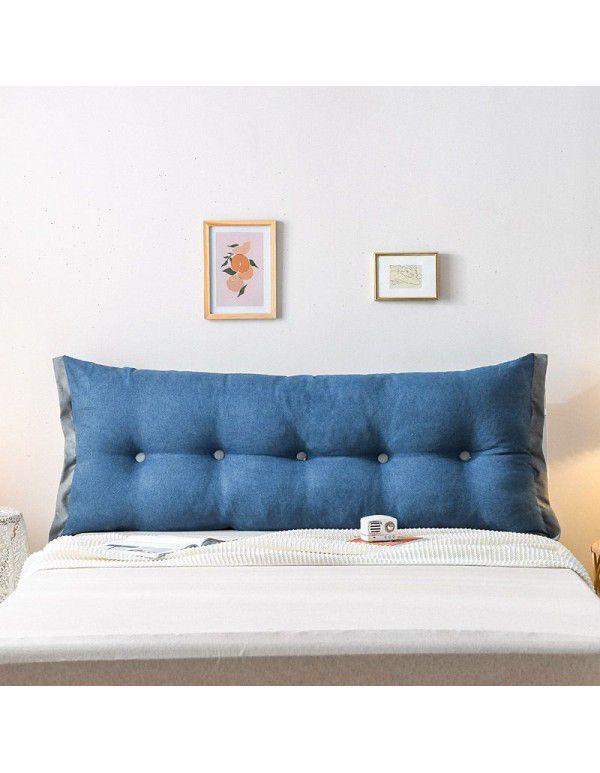 Korean velvet bedside cushion simple lace type bed back removable washable non deformable large pillow double soft bag