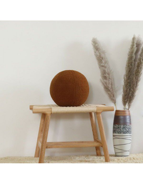 Velvet round ball cushion Throw pillow Waist pillow Pillow ball pillow Nap lovely leisure cushion camera