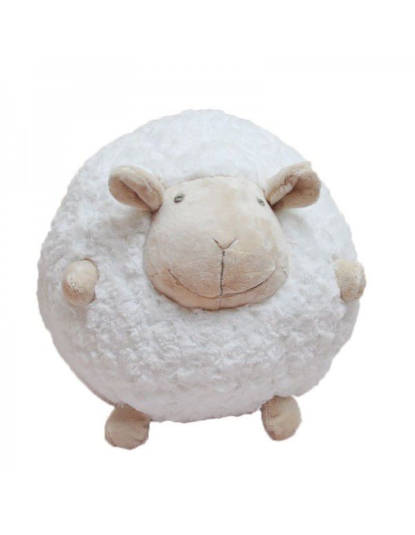 Exported to South Korea Single Little Sheep Doll Pillow Lovely Round Ball Sheep Plush Toy Comfort Puppy Sheep Pillow Doll