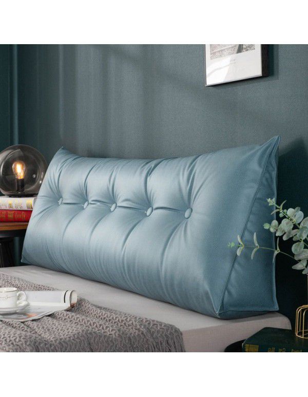 Nordic triangle bedside cushion large backrest tatami soft bag removable washable bed pillow waist protection sofa backrest cushion