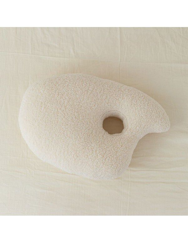 Meimo Color Palette Shaped Throw Pillow Granular Woolen Cushion in Autumn and Winter Tatami Float Window Multi color Soft